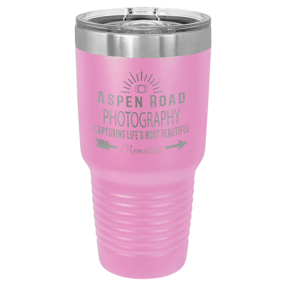 Engraved Polar Camel Ringneck Tumbler with Slider Lid - Light Purple / 30 oz