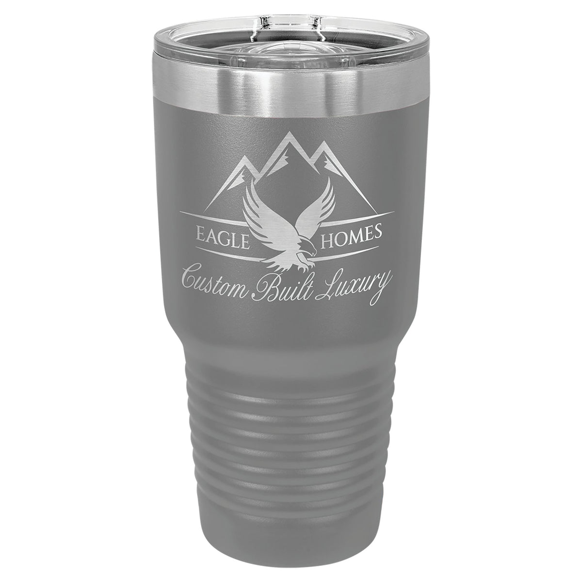 Engraved Polar Camel Ringneck Tumbler with Slider Lid - Dark Gray / 30 oz