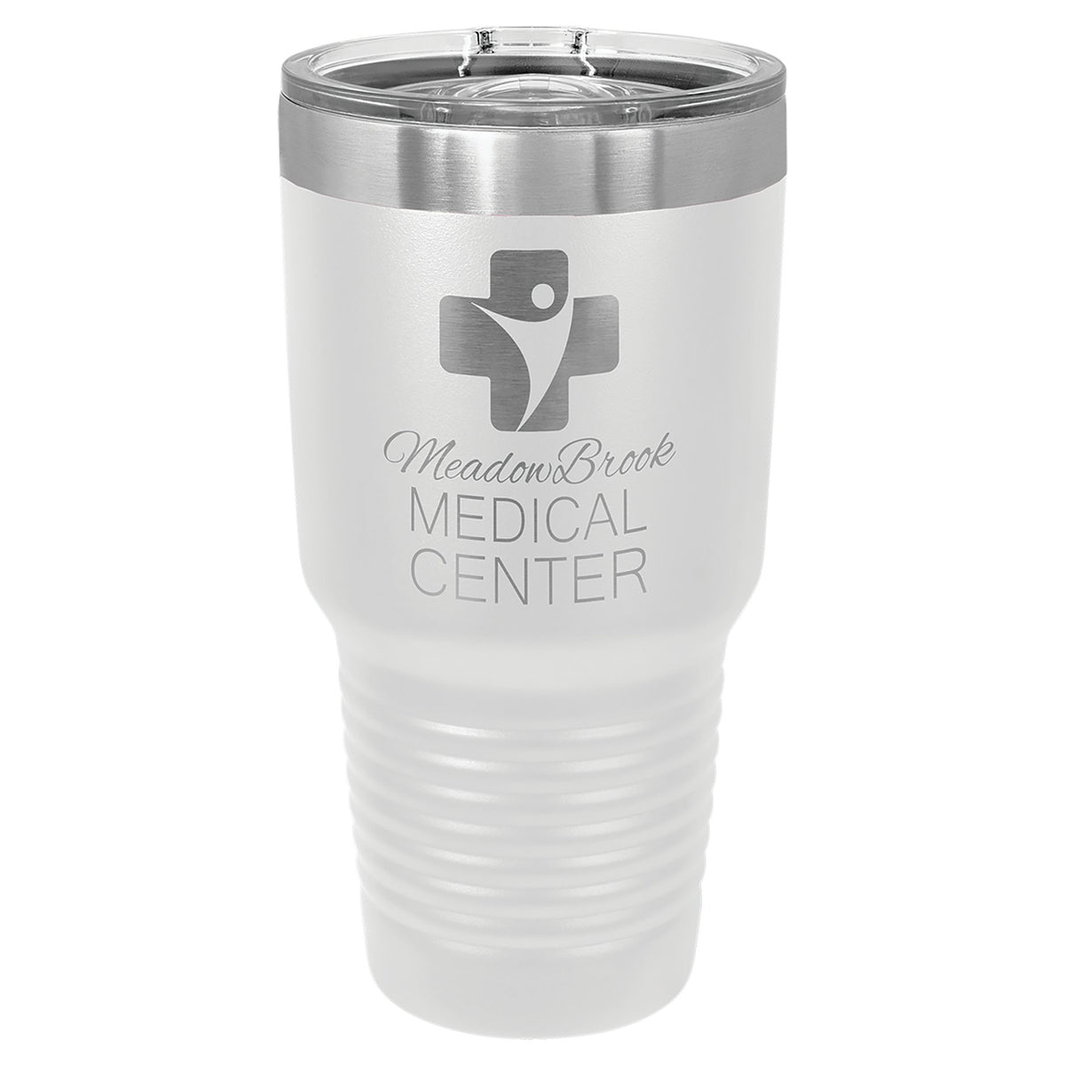 Engraved Polar Camel Ringneck Tumbler with Slider Lid - White / 30 oz