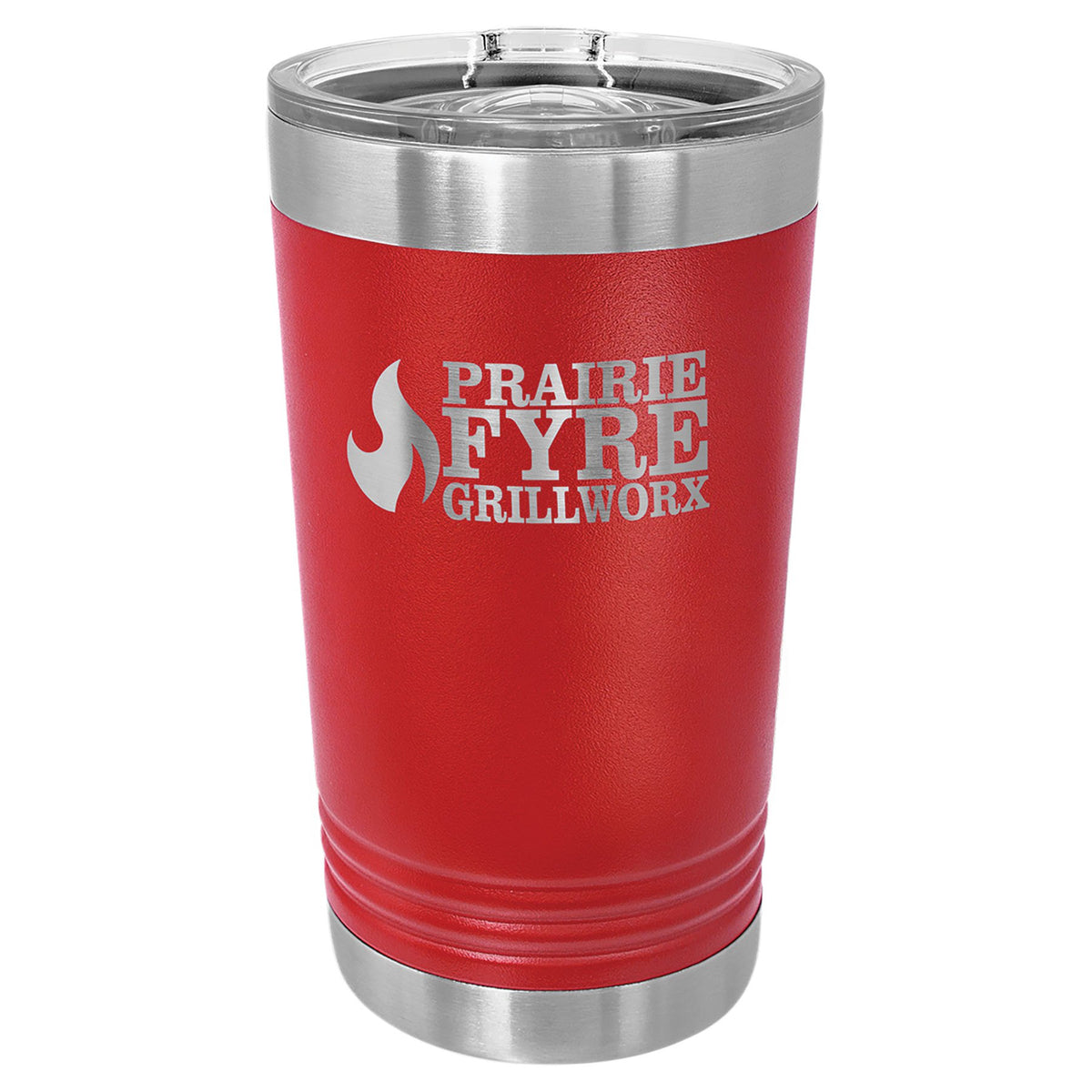 Engraved Polar Camel 16 oz Pint with Slider Lid - Red