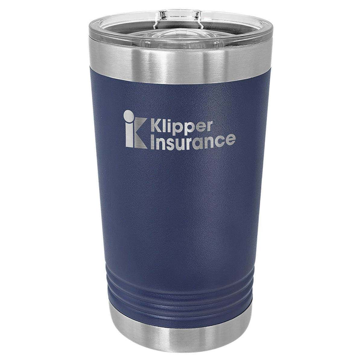 Engraved Polar Camel 16 oz Pint with Slider Lid - Navy Blue