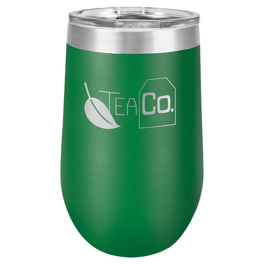 Engraved Polar Camel 16 oz Stemless Tumbler with Lid - Green