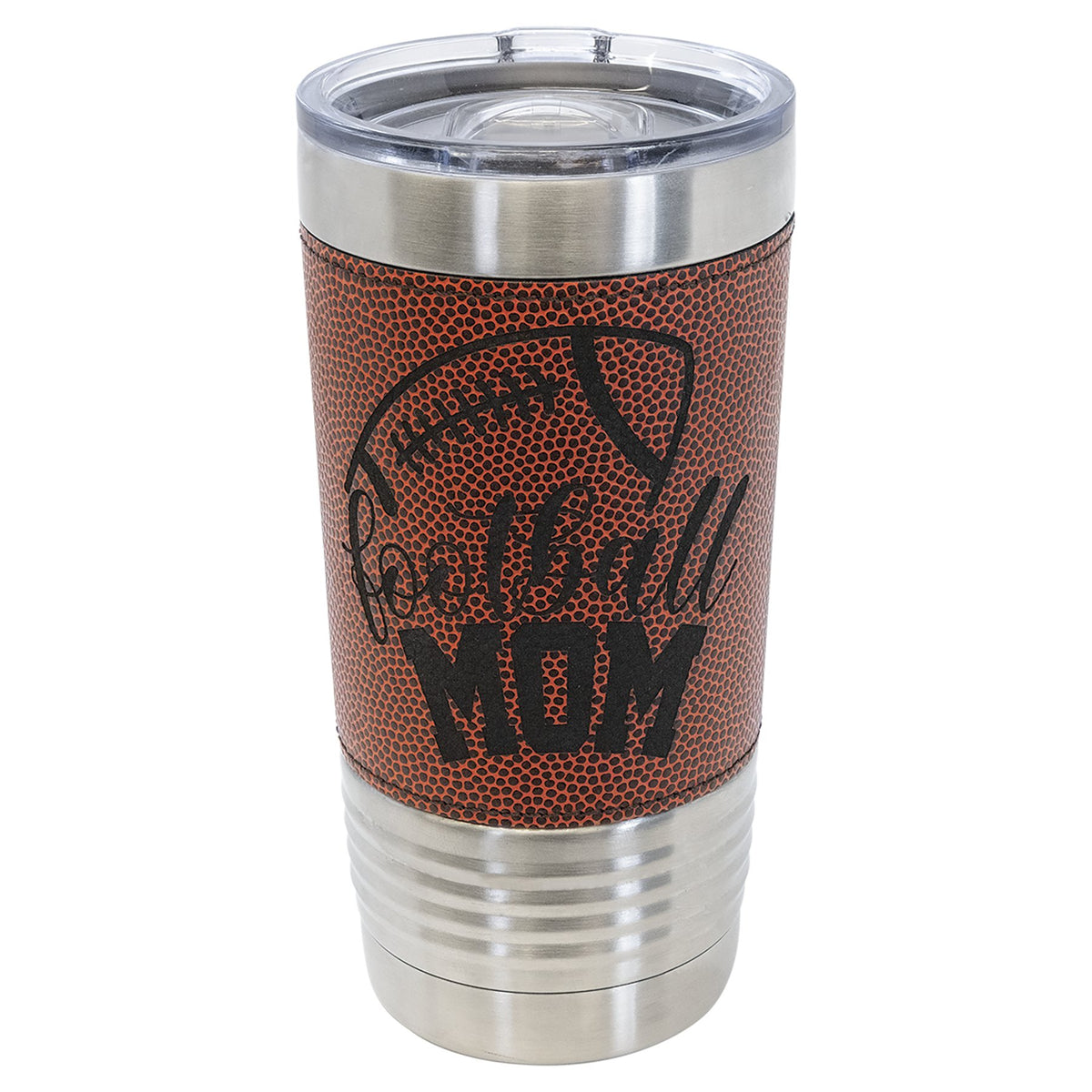 Engraved Polar Camel Football Leatherette Tumbler with Slider Lid