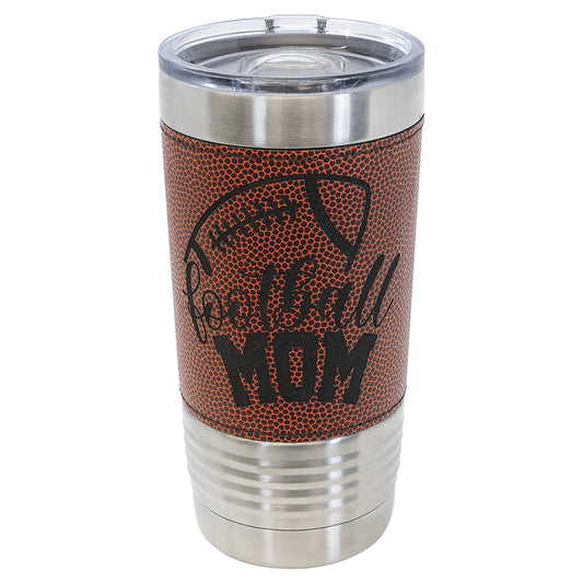 Engraved Polar Camel Football Leatherette Tumbler with Slider Lid