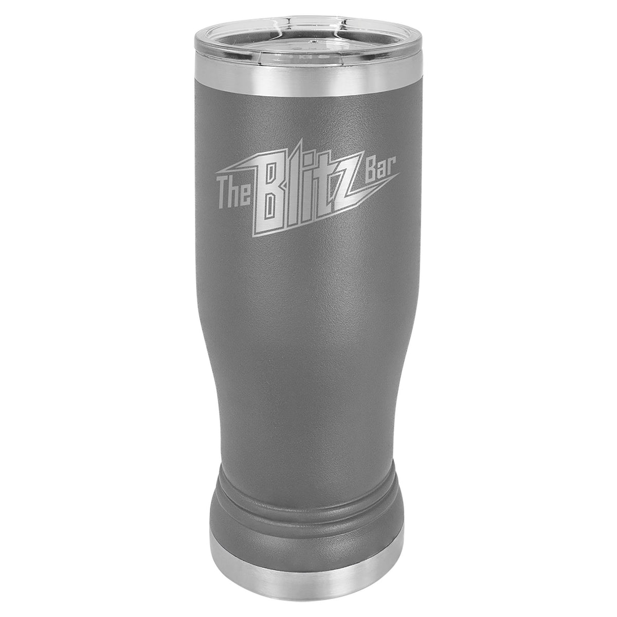 Engraved Polar Camel Pilsner Tumbler with Lid - Dark Gray / 14 oz
