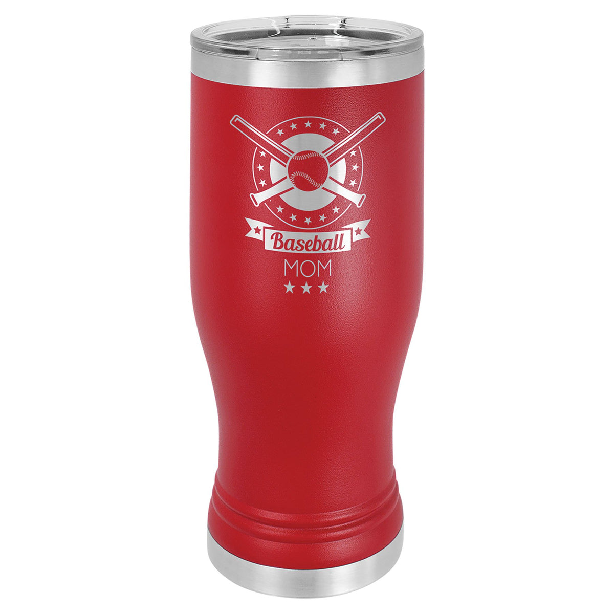 Engraved Polar Camel Pilsner Tumbler with Lid - Red / 20 oz