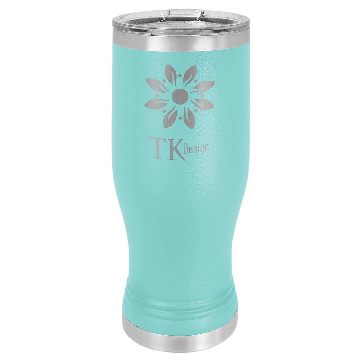 Engraved Polar Camel Pilsner Tumbler with Lid - Teal / 20 oz