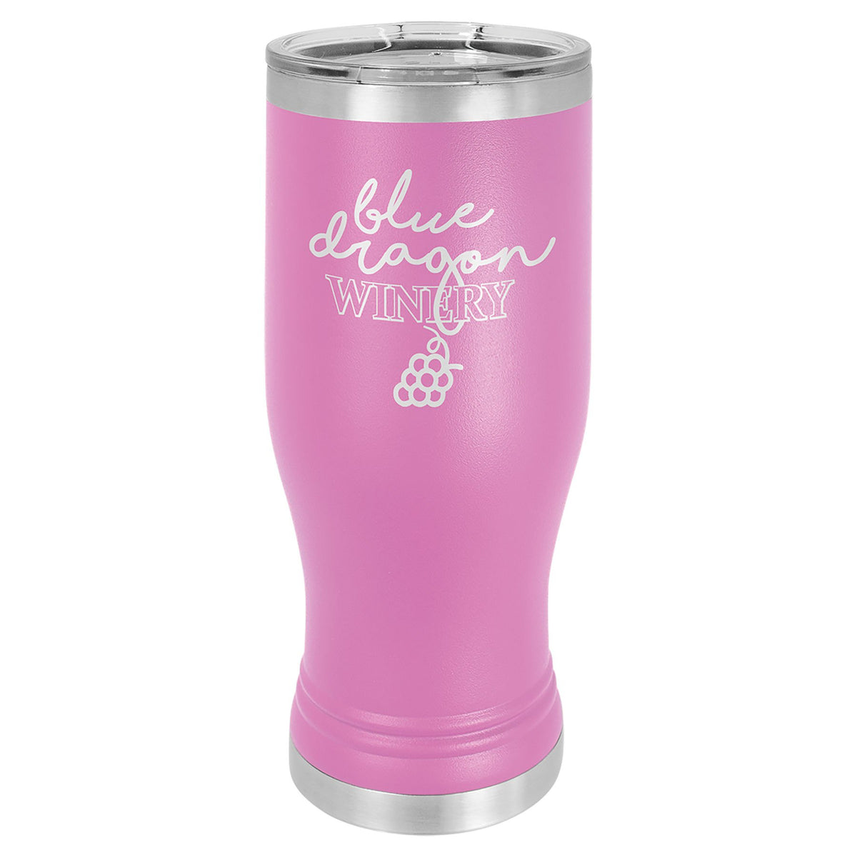 Engraved Polar Camel Pilsner Tumbler with Lid - Light Purple / 20 oz