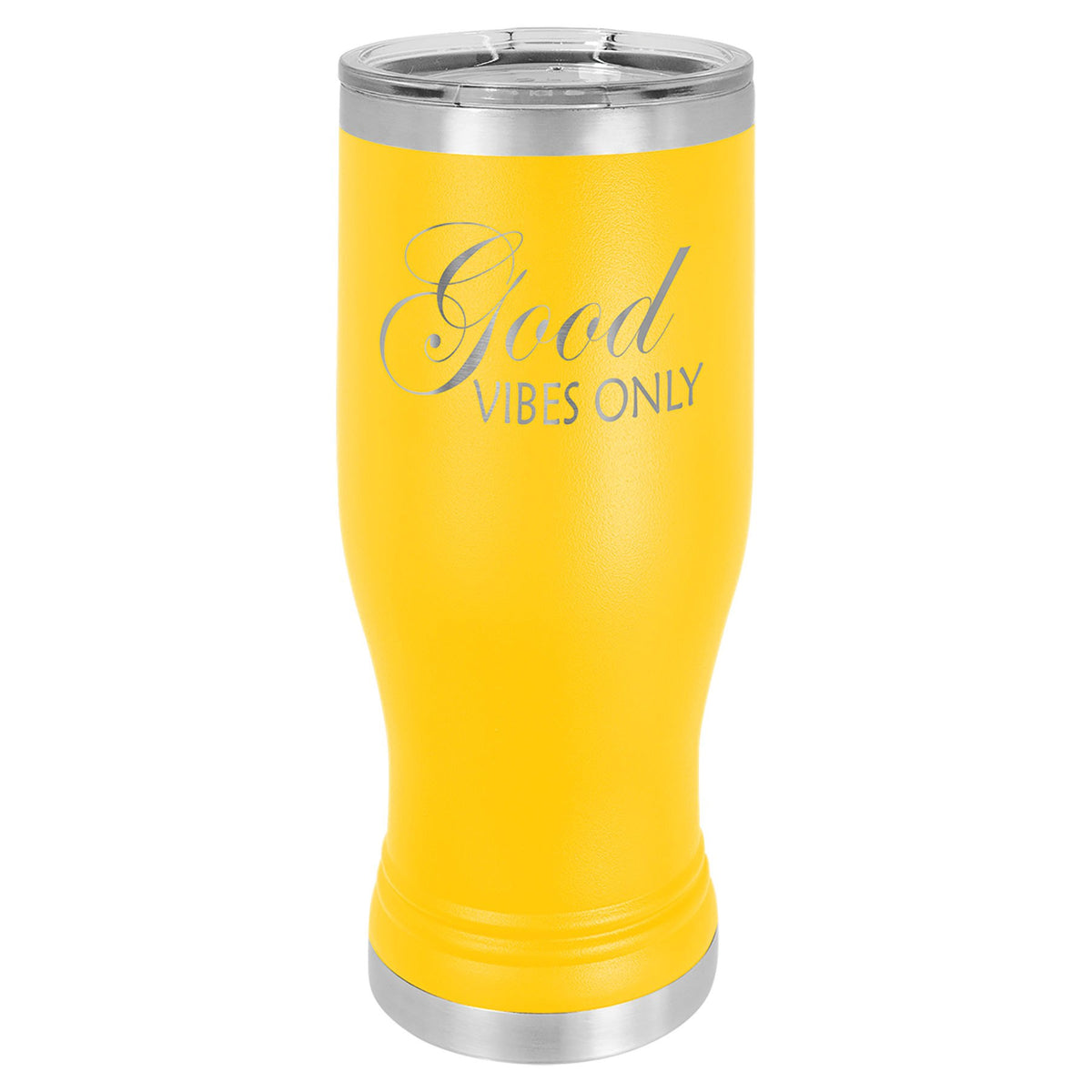 Engraved Polar Camel Pilsner Tumbler with Lid - Yellow / 20 oz