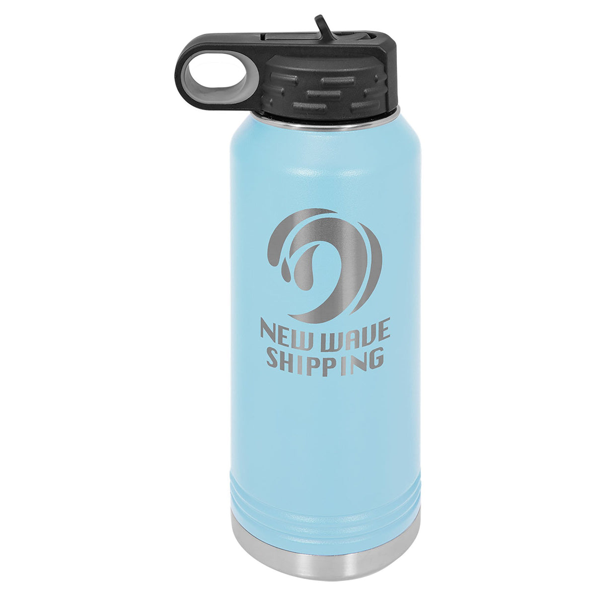 Engraved Polar Camel Water Bottle - Light Blue / 32 oz