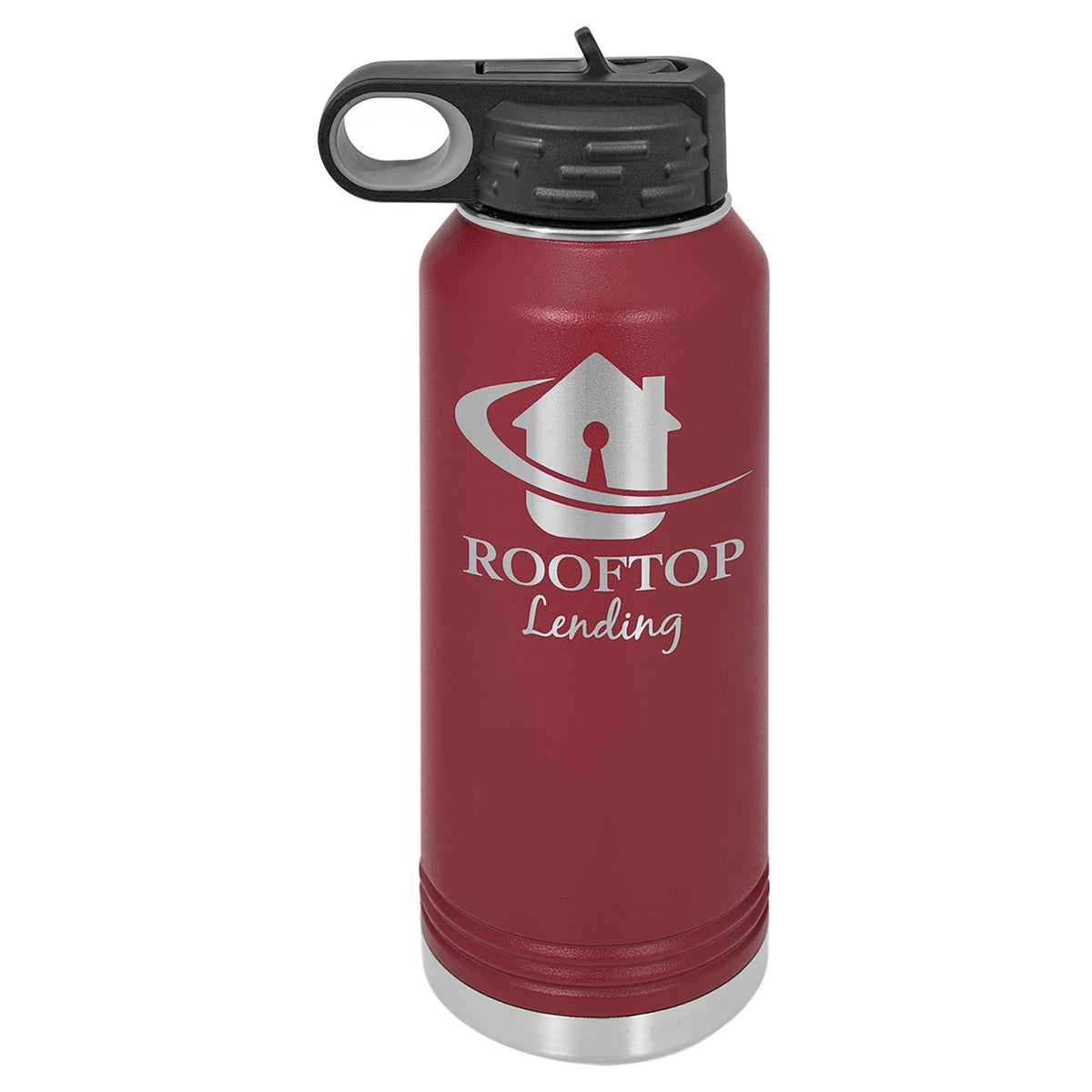 Engraved Polar Camel Water Bottle - Maroon / 32 oz