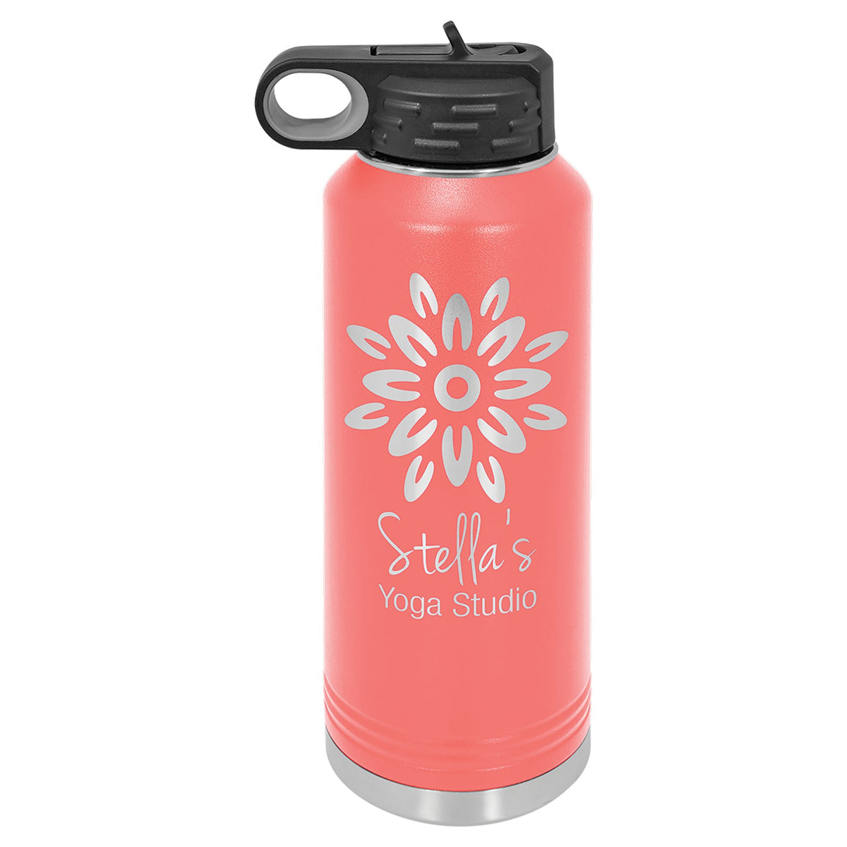 Engraved Polar Camel Water Bottle - Coral / 40 oz