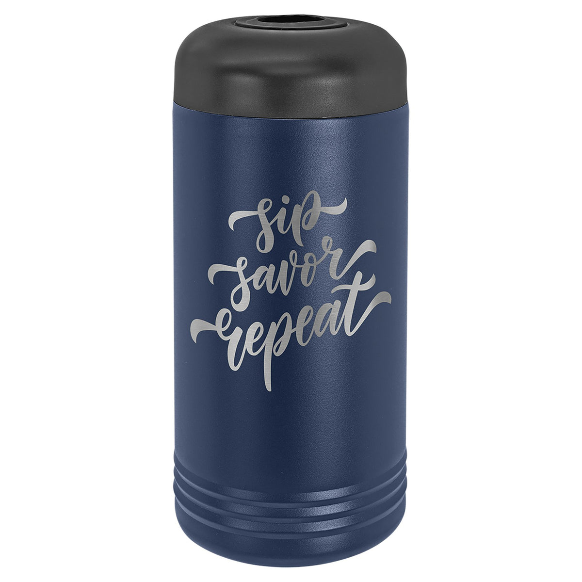Engraved Polar Camel Wine Chiller - Navy Blue