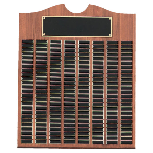 Engraved American Walnut Roster Plaque - 28 x 35 in (200 plates)