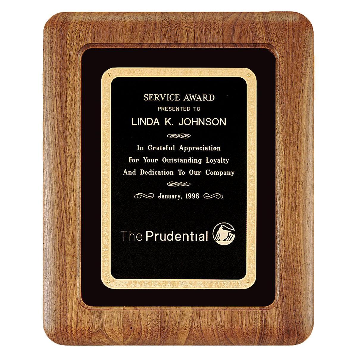 Engraved American Walnut Airflyte Frame with Velour and Black Florentine LaserFX Plate - Black Velour