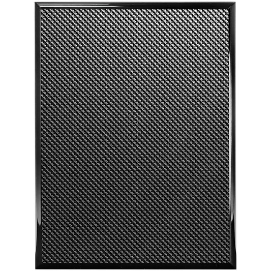 Engraved Carbon Fiber Piano Finish Plaque - 6 x 8 in