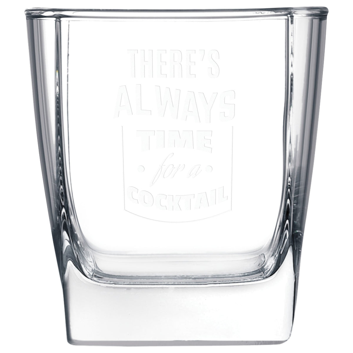 Engraved Polar Camel 10 1/2 oz Square On the Rocks Glass