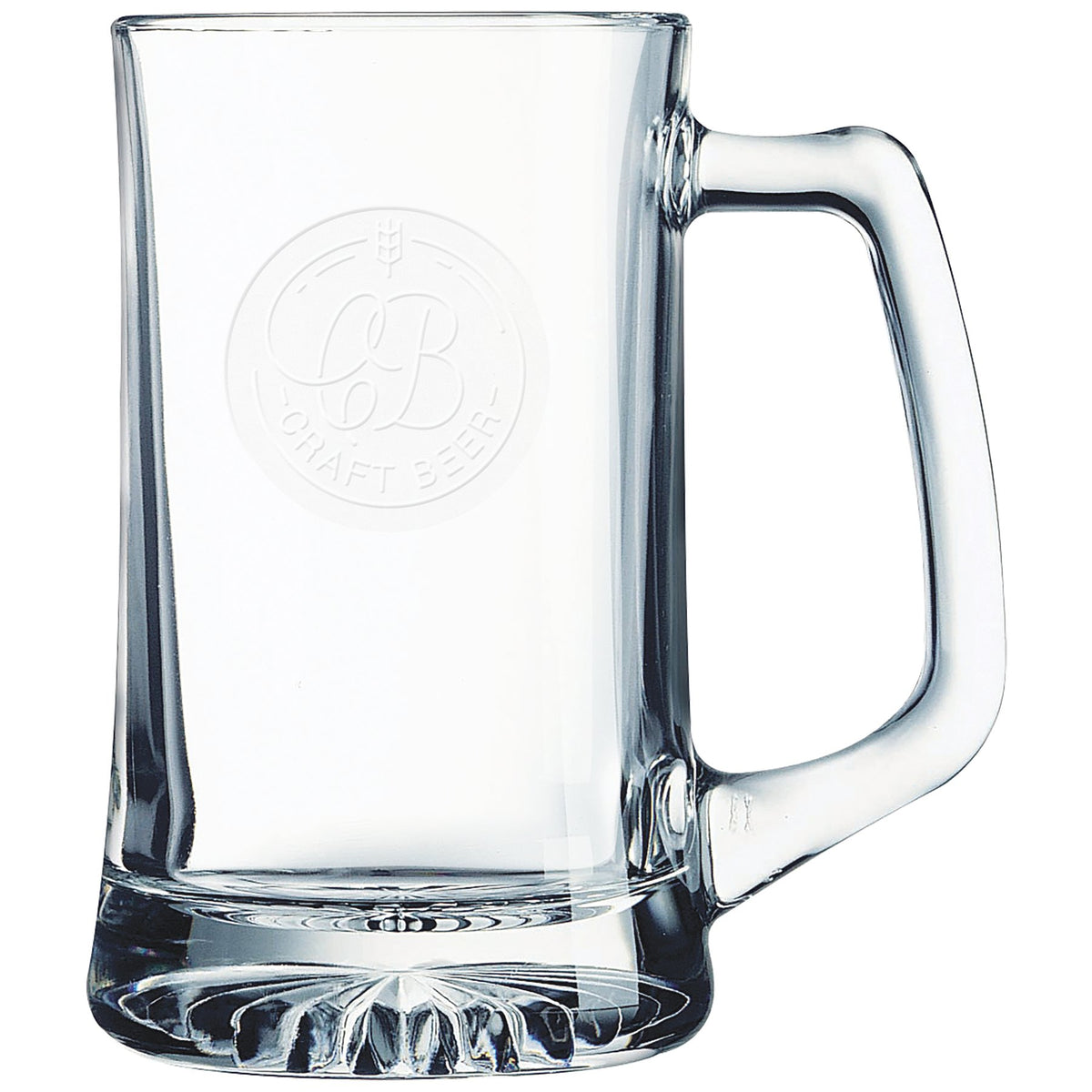 Engraved Polar Camel Glass Beer Mug with Handle - 25 oz