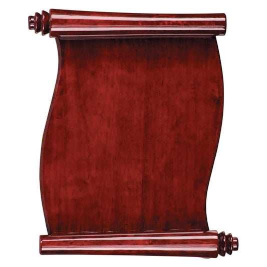 Engraved Rosewood Piano Finish Scroll Plaque