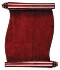 Engraved Rosewood Piano Finish Scroll Plaque - 9 1/2 x 12 in