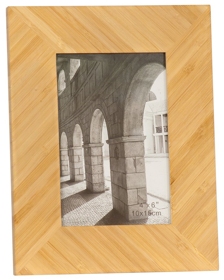Engraved Bamboo Picture Frame - 4 x 6 in