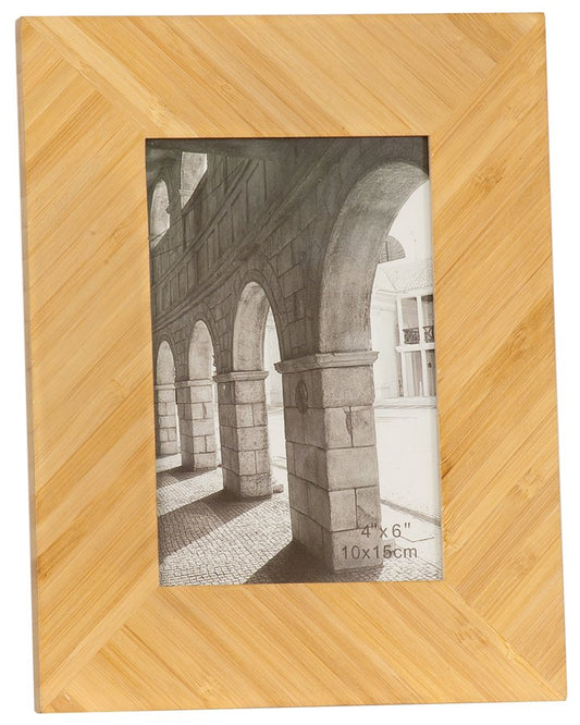 Engraved Bamboo Picture Frame - 4 x 6 in
