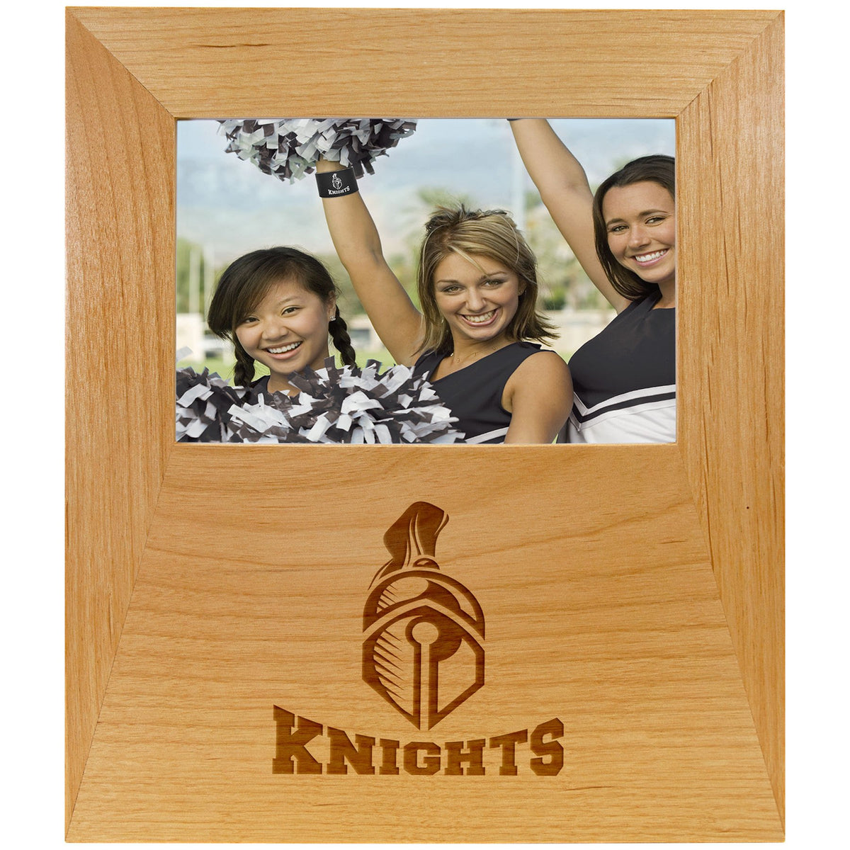 Engraved Genuine Red Alder Picture Frame with Engraving Area - 4 x 6 in