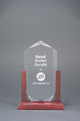 Engraved Clear Royal Crown Acrylic - 10 in