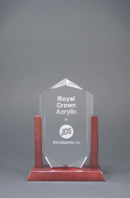 Engraved Clear Royal Crown Acrylic - 9 in