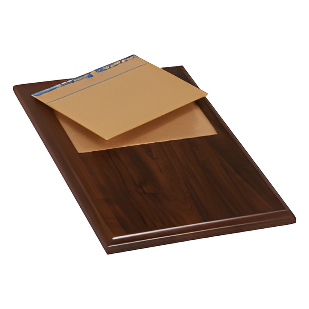Engraved Cherry Finish Routed Plaque with Plexiglass Window - 9 x 12 in (7 x 5 window)