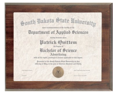 Engraved Cherry Finish Slide-In Frame Plaque - 12 x 10 in (10 x 8 window)