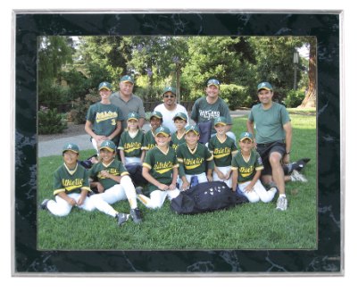 Engraved Black Marble Finish Slide-In Frame Plaque - 13 x 10 1/2 in (11 x 8 1/2 window)