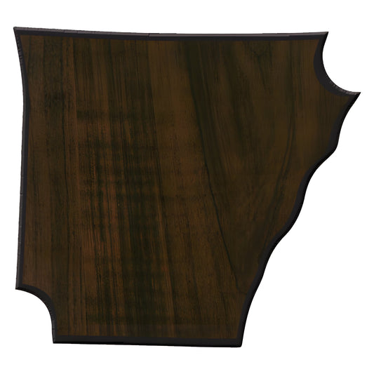 Engraved Walnut Finish Black Edge Arkansas State Plaque