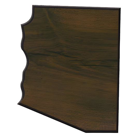 Engraved Walnut Finish Black Edge Arizona State Plaque - 7 x 8 1/8 in