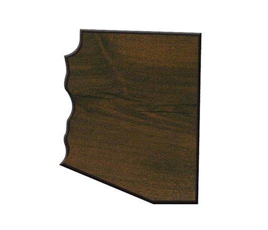 Engraved Walnut Finish Black Edge Arizona State Plaque - 7 x 8 1/8 in