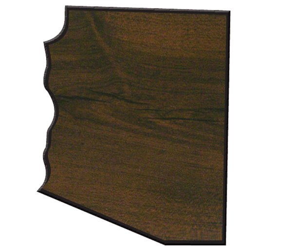 Engraved Walnut Finish Black Edge Arizona State Plaque - 10 x 12 in