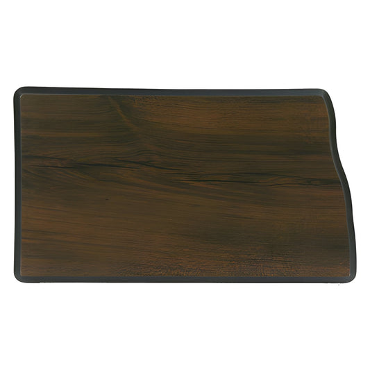 Engraved Walnut Finish Black Edge North Dakota State Plaque - 4 x 7 in