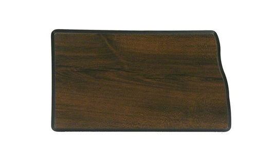 Engraved Walnut Finish Black Edge North Dakota State Plaque - 4 x 7 in