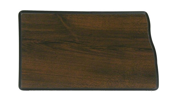 Engraved Walnut Finish Black Edge North Dakota State Plaque - 8 x 12 in
