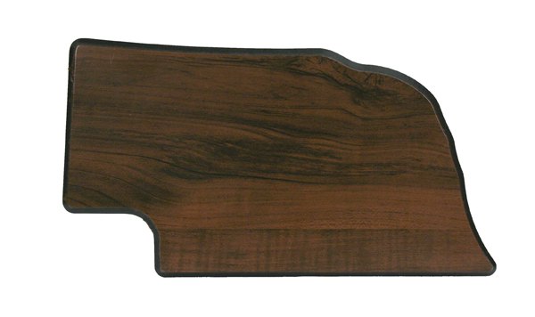 Engraved Walnut Finish Black Edge Nebraska State Plaque - 6 x 11 in