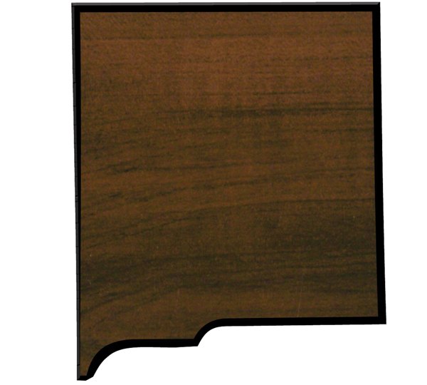 Engraved Walnut Finish Black Edge New Mexico State Plaque - 8 1/4 x 9 3/4 in