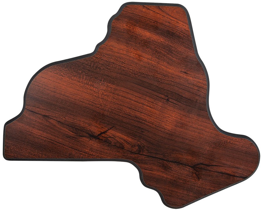 Engraved Walnut Finish Black Edge New York State Plaque - 10 3/4 x 13 in