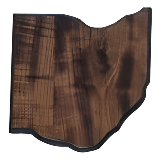Engraved Walnut Finish Black Edge Ohio State Plaque