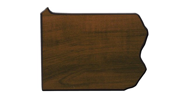 Engraved Walnut Finish Black Edge Pennsylvania State Plaque - 6 1/2 x 8 1/2 in