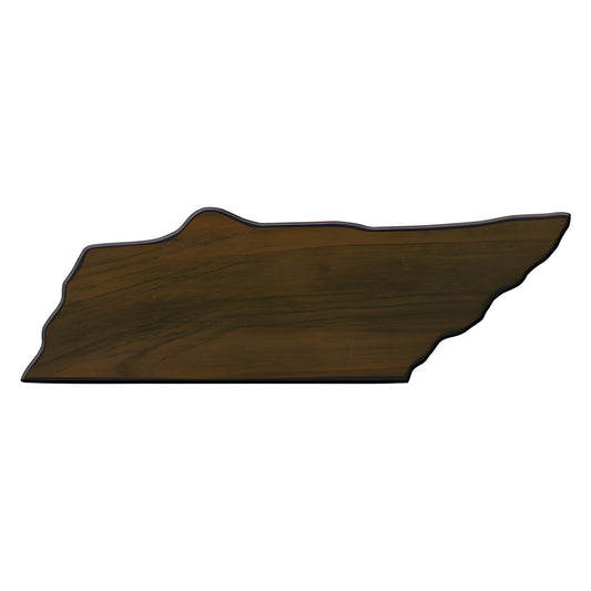 Engraved Walnut Finish Black Edge Tennessee State Plaque - 4 x 15 in