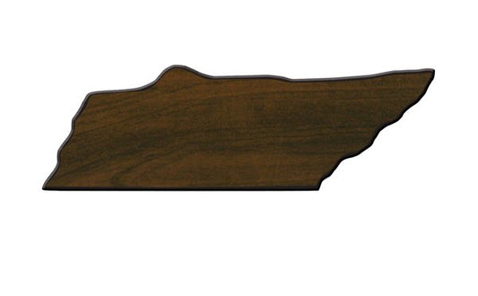 Engraved Walnut Finish Black Edge Tennessee State Plaque - 4 x 15 in