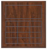 Engraved Value Perpetual Plaque - Cherry / 11 3/4 x 12 3/4 in (12 plates)