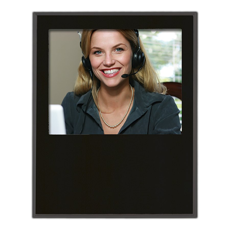 Engraved Value Slide-In Frame Plaque - Matte Black / 11 1/2 x 15 in (10 x 8 window)