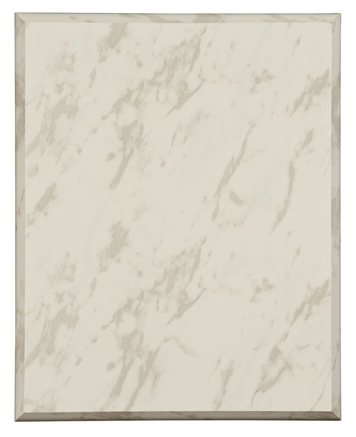 Engraved Value Marble Finish Plaque - White / 9 x 12 in