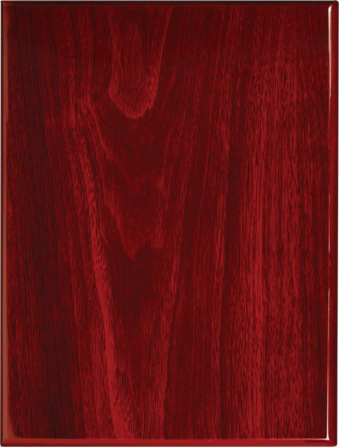 Engraved Value Piano Finish Plaque - Rosewood / 12 x 15 in